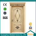 Classical White Veneer Cut Rift Painting Solid Wood Door